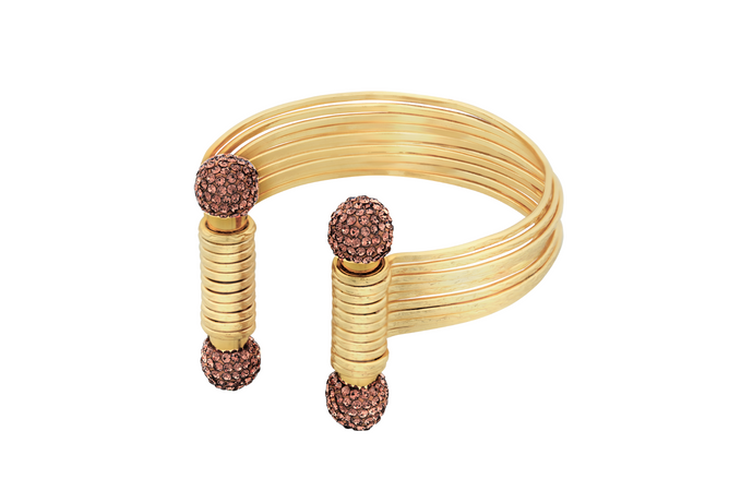 Gold Crystal Cuff Bracelet