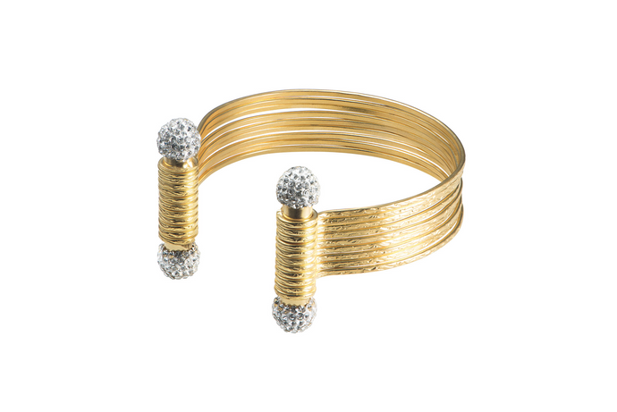 Crystal Gold Cuff Bracelet
