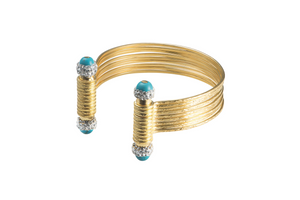 Crystal Turquoise Cuff Bracelet