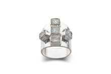 Load image into Gallery viewer, Druzy Square Cross Ring