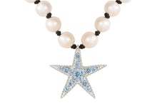 Load image into Gallery viewer, Blue Topaz Star Pearl Necklace