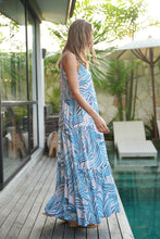 Load image into Gallery viewer, Penida Dress in Blue Palm