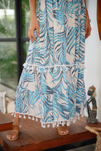 Load image into Gallery viewer, Jimbaran Dress in Blue Palm