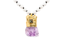 Load image into Gallery viewer, Gold Amethyst Pearl Necklace