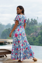 Load image into Gallery viewer, Angie Maxi Dress in Blue Coral