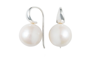 Baby Baroque Pearl and Silver Earrings