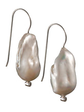 Load image into Gallery viewer, Baroque Pearl and CZ Silver Earrings