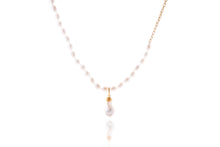 Load image into Gallery viewer, Long Pearl Gold Chain Necklace