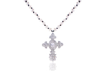 Load image into Gallery viewer, Silver Sultan Cross Necklace