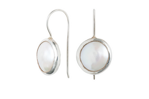 Silver Keshi Pearl Earrings
