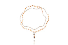 Load image into Gallery viewer, Long Pearl Silver Chain Necklace