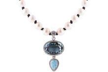 Load image into Gallery viewer, Quartz Crystal and Larimar Necklace