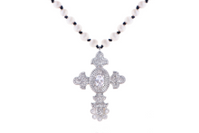 Load image into Gallery viewer, Silver Sultan Cross Necklace