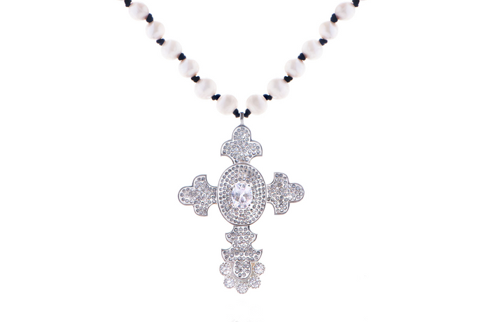 Silver Sultan Cross Necklace