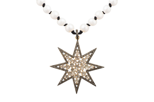 Rough Cut Diamond Star Necklace
